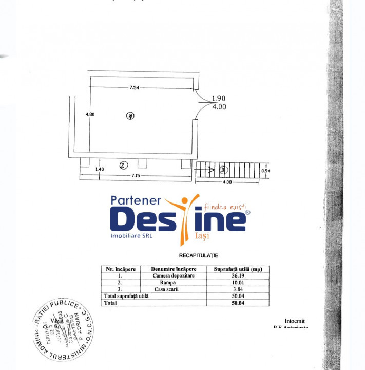 TOMEȘTI - Teren Industrial 2540 mp moară dezafectată 518 mp