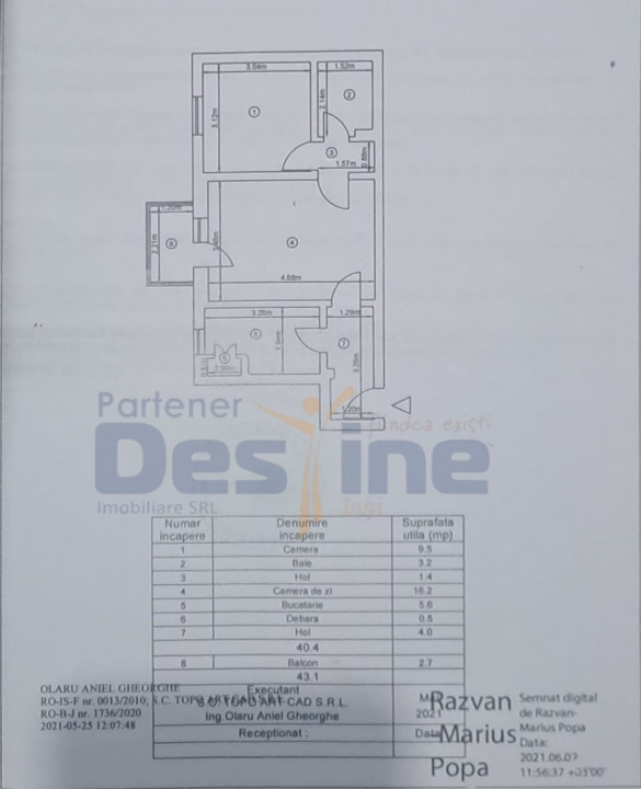 ALEXANDRU CEL BUN- ZIMBRU Apartament 2 camere, SEMIDECOMANDAT, 43 MP ,  