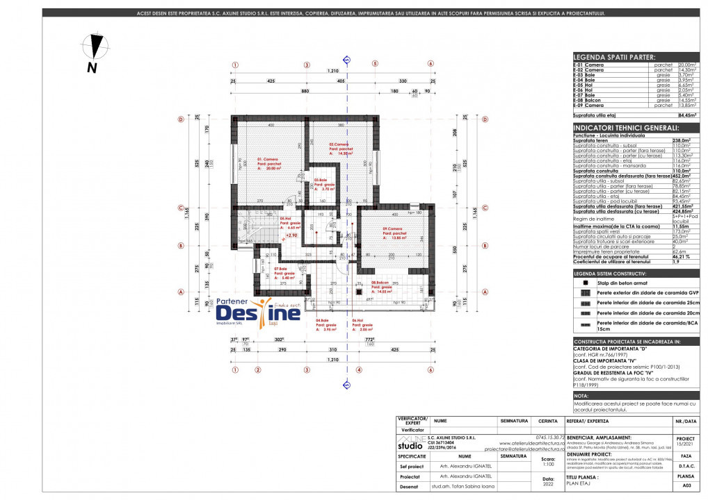 HOTEL-PENSIUNE  425 MP, 11 CAMERE,  CENTRAL IASI