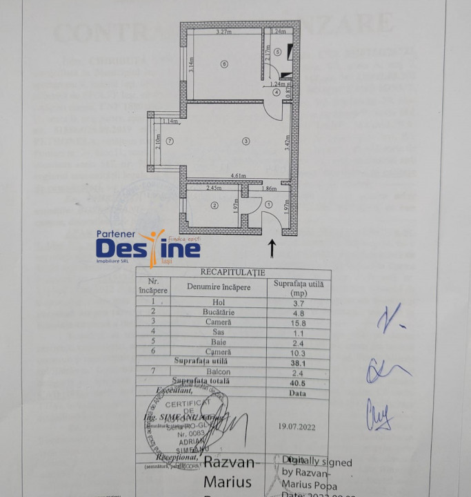 MIRCEA CEL BATRAN, Apartament 2 camere, semidecomandat, 