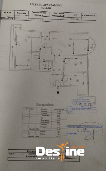 Păcurari - Apartament 4 camere DECOMANDAT 103 MP
