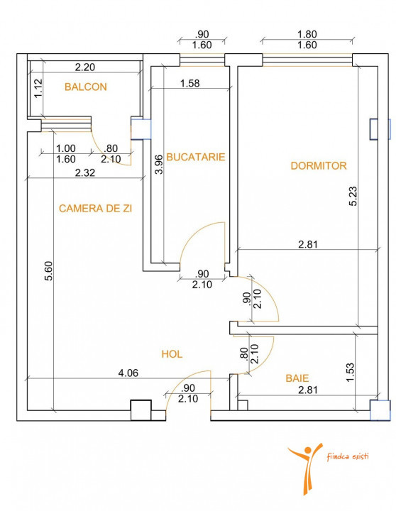 BUCIUM - LIDL -Apartament 2 camere 46,3 mp MOBILAT și UTILAT