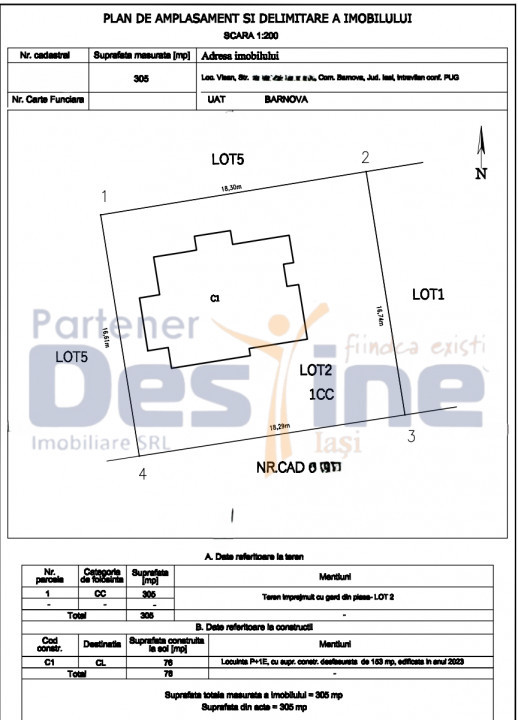 Casă individuală 120 mp P+1 - 305 mp teren - BUCIUM - Visan