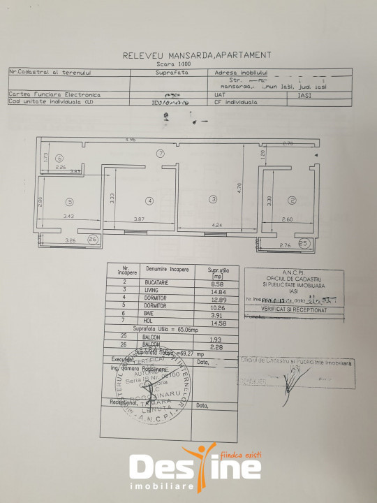 Bularga - Apartament 3 camere 69,27 mp, MOBILAT și UTILAT