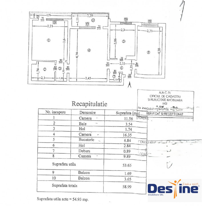 BD. PRIMAVERII - Apartament 3 camere 59 mp semidecomandat