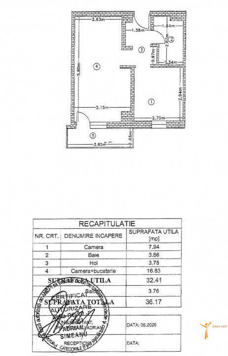 Bucium Confort - Apartament 2 camere 36,17 MP, MOBILAT și UTILAT