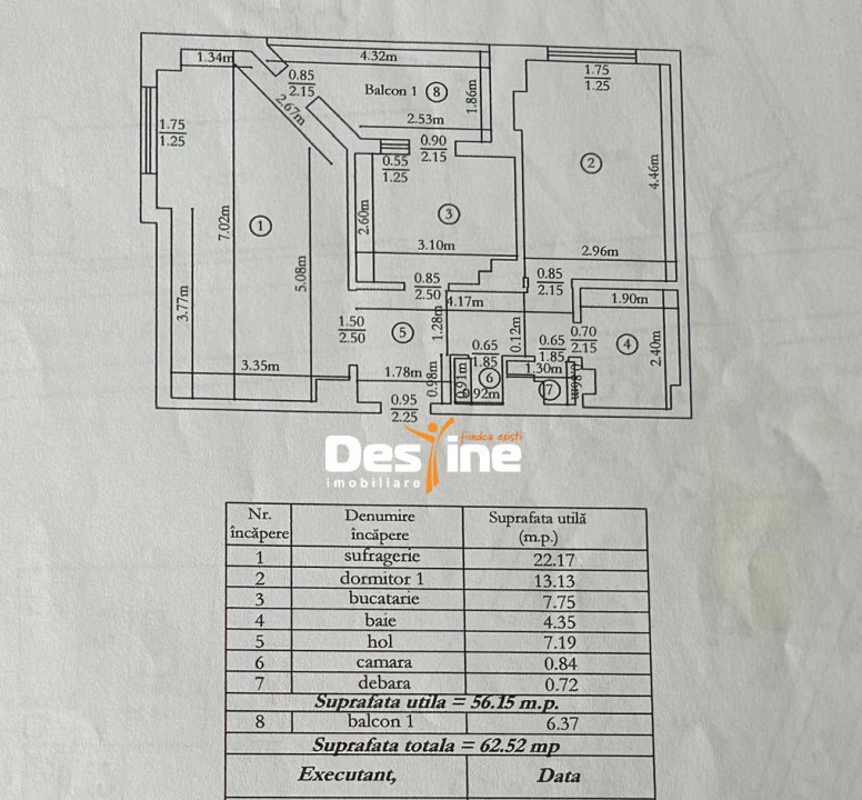 Bdul. Poitiers, Frumoasa - Apartament 2c 62,52mp, etaj intermediar