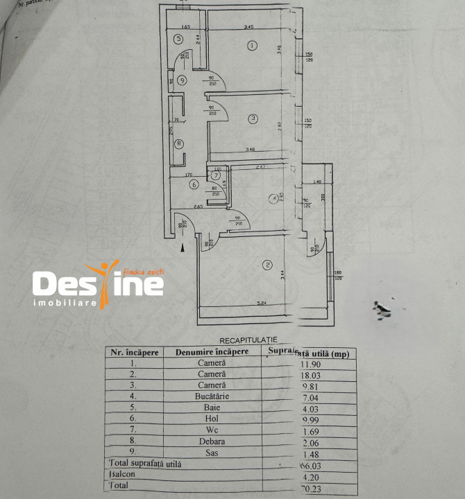  cartier NICOLINA II - Apartament 3 camere DECOMANDAT 70,23 mp