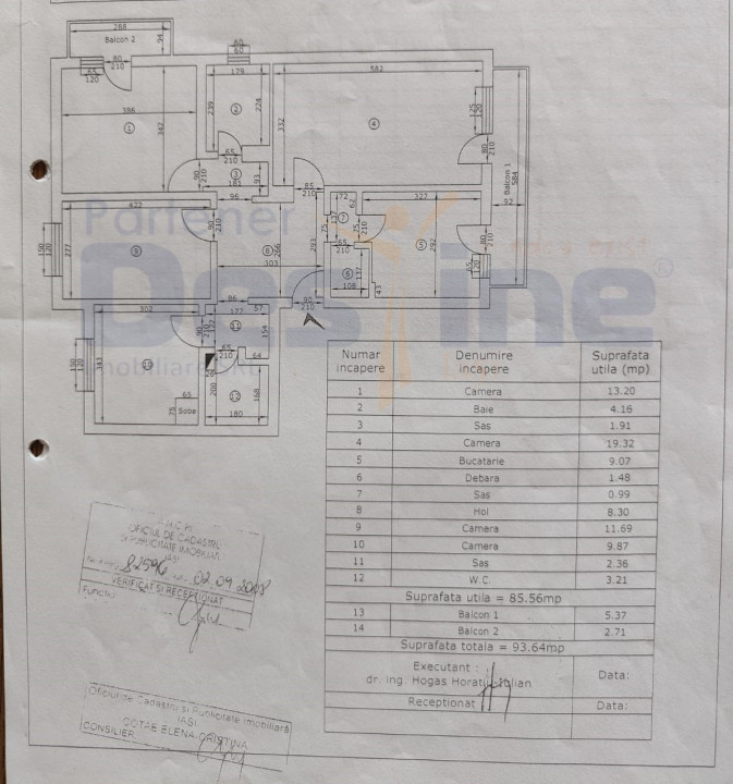 Apartament 4 camere decomandat 94 MP MOBILAT+UTILAT- Lunca Cetățuii