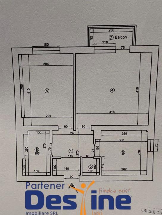  MIROSLAVA CENTRU, Apartament 2 camere Decomandat, 50 mp  