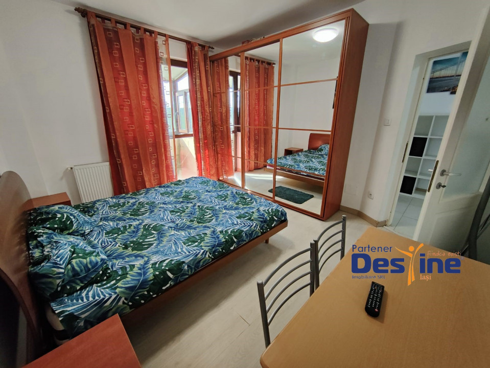 CHIRIE CUG Apartament 1C MOBILAT UTILAT et 4/4 cu POD balcon GEAM BAIE