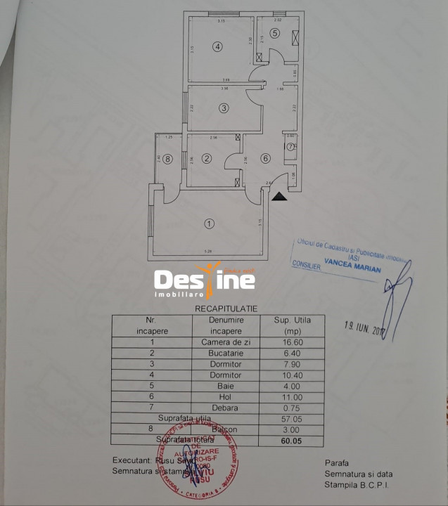 Alexandru cel Bun, ap 3 camere, DECOMANDAT , 60 mp, 101.900 EURO