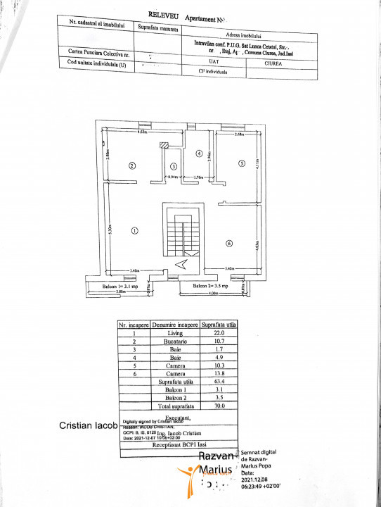 Comision 0% - Apartament 3C 70 mp, Etaj 1, mobilat si utilat