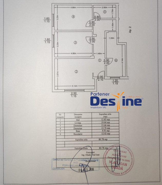 Apartament 3 camere 81mp +terasă+grădină - Rediu