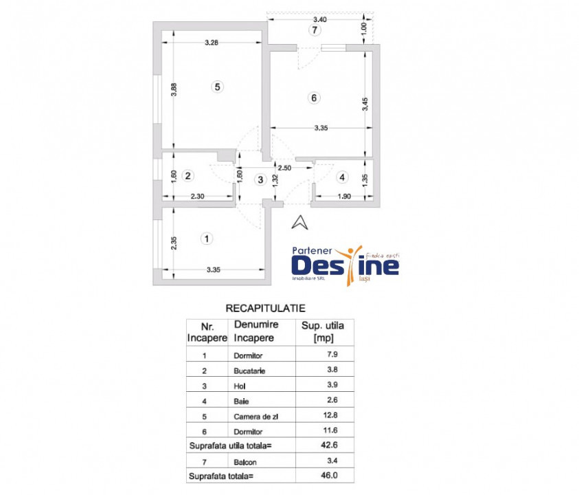 Alexandru cel Bun ap 3 camere decomandat , 46 mp, renovat ,  81.900 euro