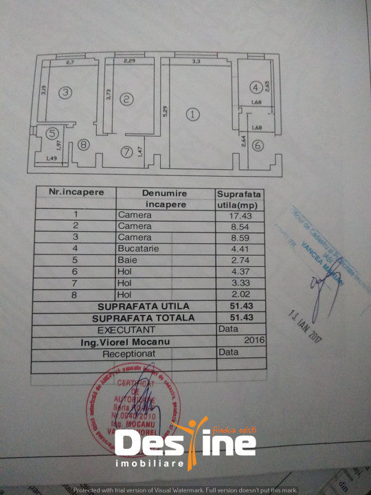 !! Ocazie !! Gara Apartament 3 camere 52 mp Parter mobila utilat