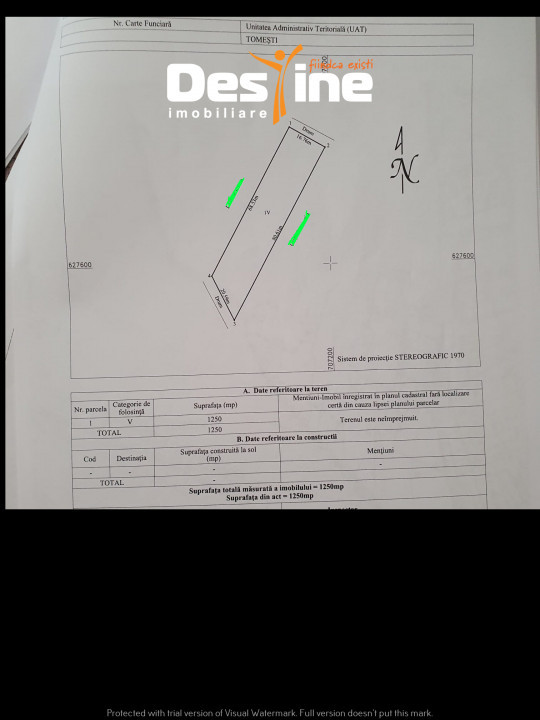 Teren Chicerea, 1250 mp, zonă în plină dezvoltare, 25 euro/mp