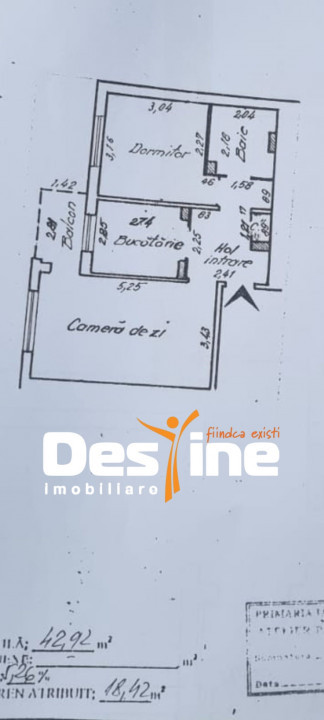 DACIA, apartament 2 camere decomandat, 46 mp, 84.000 EURO