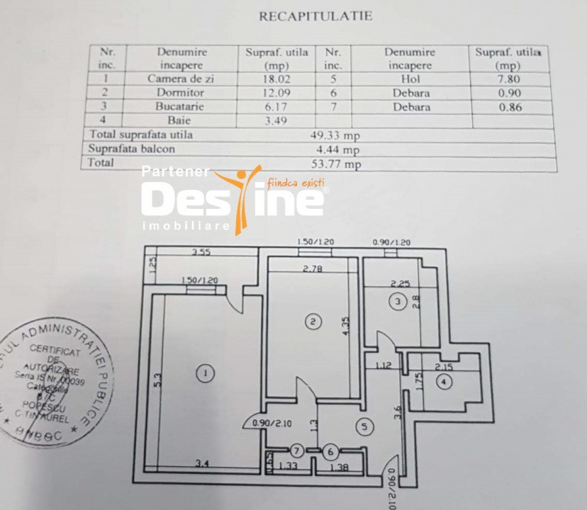 MIRCEA CEL BATRAN, Apartament 2 camere, decomandat, 109.900 Euro