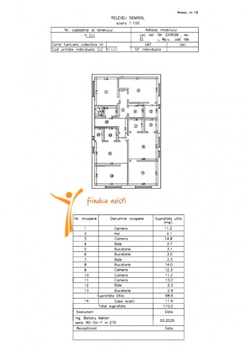 Ciurchi Apartament 4 camere 110 mp mobilat 3 bai 2 bucatarii