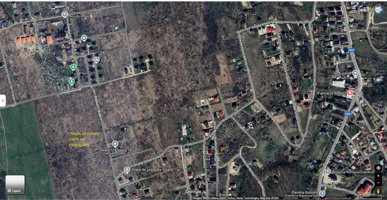 Teren intravilan cu deschidere la strada, ideal investiție/dezvoltare imobiliara