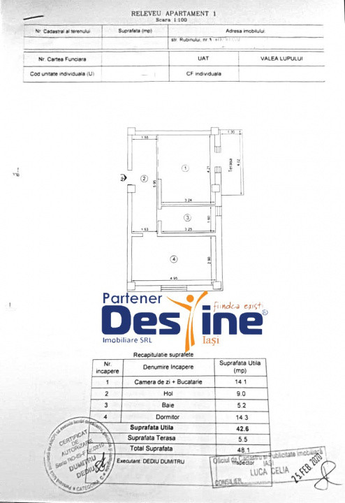 Comision 0% Apartament 2 camere 48 mp Parter Loc parcare