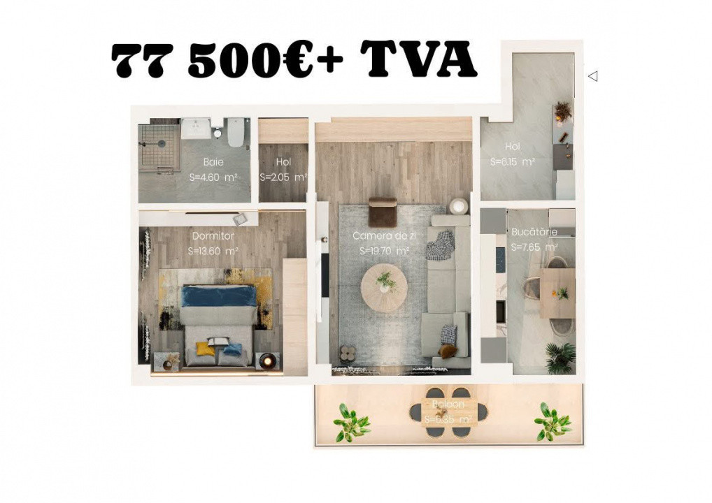 Proiect NOU - Apartamente de vânzare - Valea Lupului Bloc 4 etaje cu lift