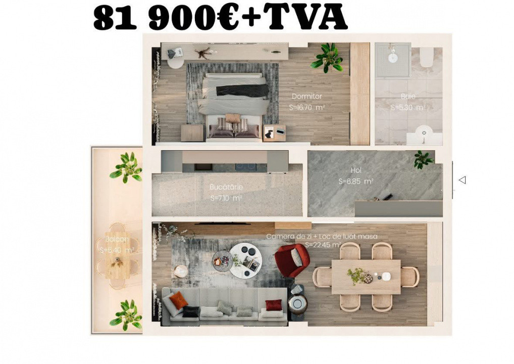 Proiect NOU - Apartamente de vânzare - Valea Lupului Bloc 4 etaje cu lift