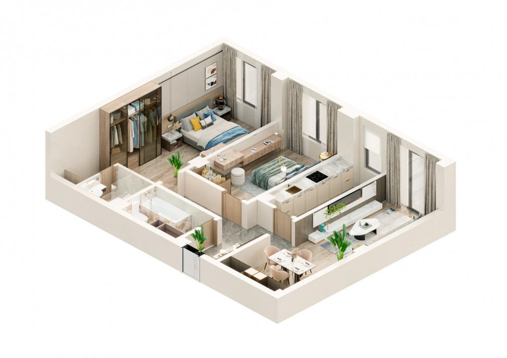 Apartamente de vânzare - Valea Lupului P+4 cu lift