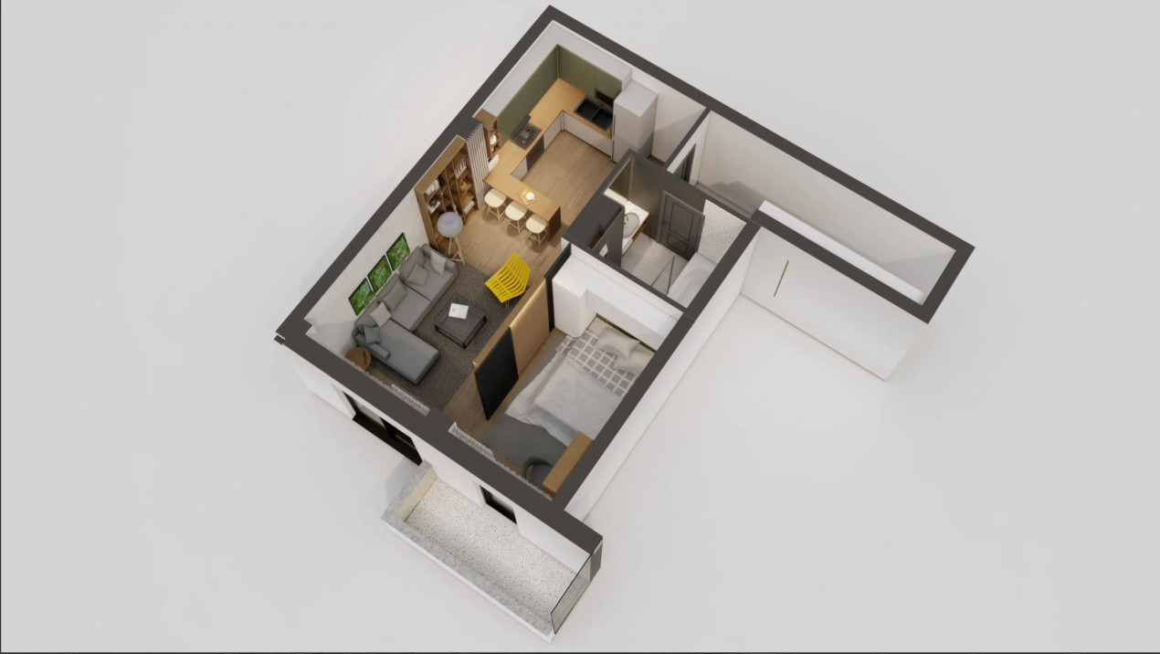 COMISION 0% - Chirie, Apartament 1 cameră + LOC DE PARCARE
