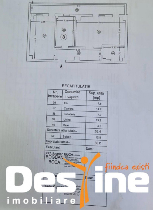 Apartament 2 camere 53 mp - Păcurari
