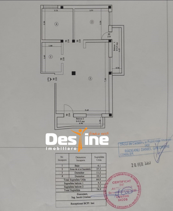 Apartament 3 camere SEMIDECOMANDAT, 75 mp, Zona Lunca Cetatuii, 107.900 euro