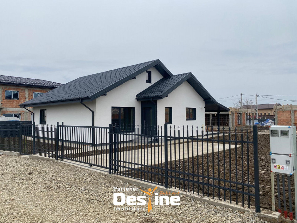 Casa plan parter 3 camere 90 mp + 500 mp teren, finisaje de calitate