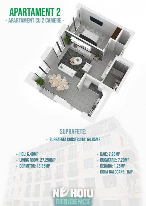 Apartament cu 2 Camere de vanzare in Nehoiu Ultracentral