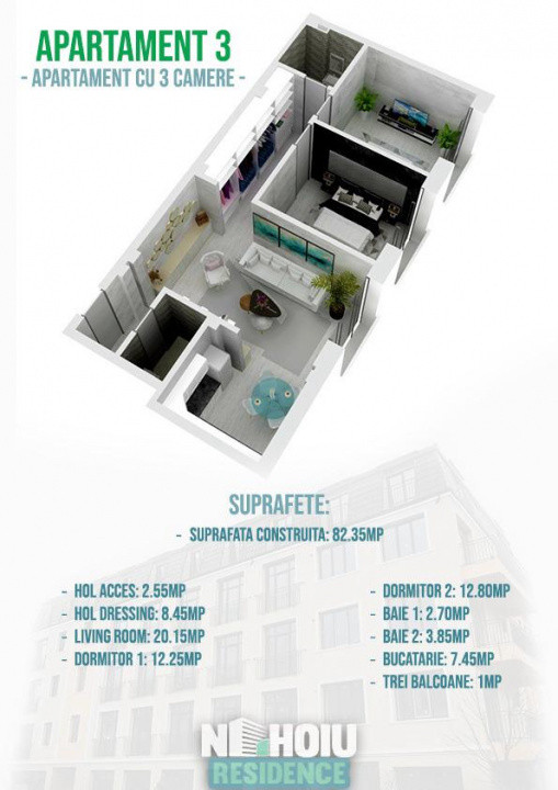 Apartament cu 3 Camere de vanzare in Nehoiu Ultracentral