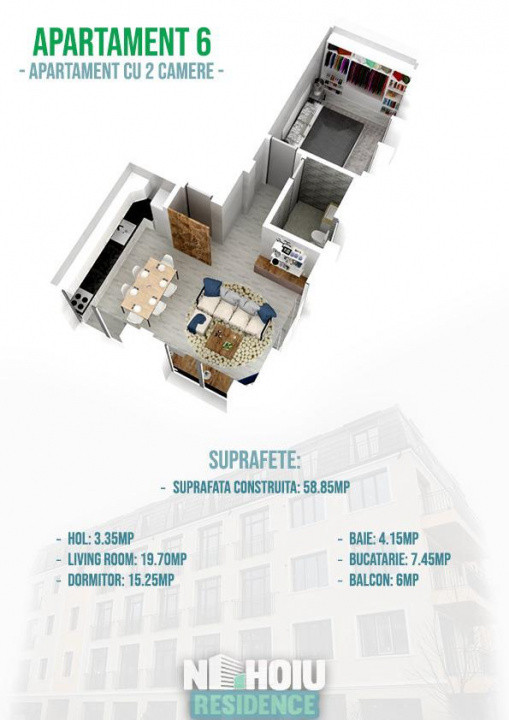 Apartament cu 2 Camere de vanzare in Nehoiu Ultracentral