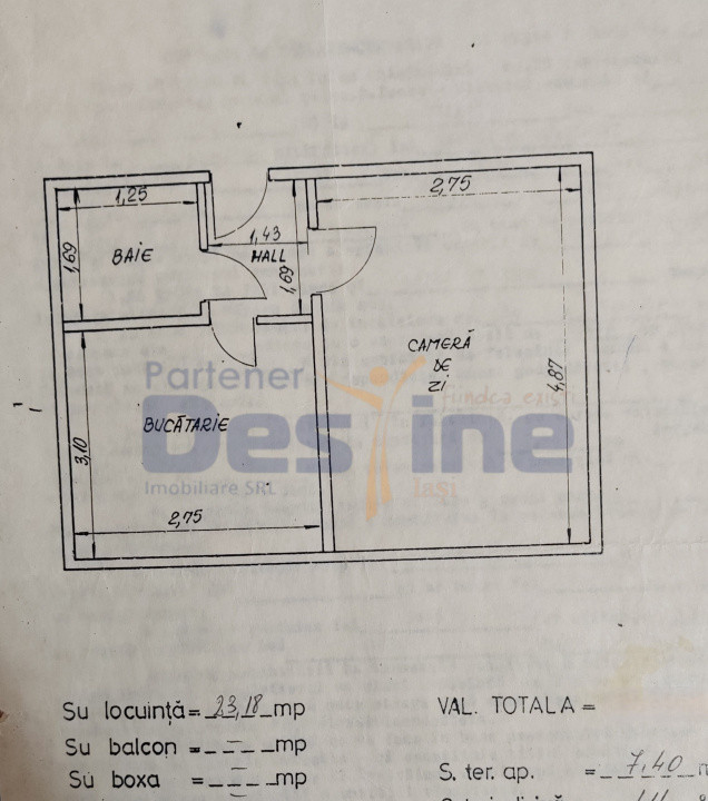 Inchiriere - Garsonieră 23,18mp MOBILATĂ și UTILATĂ – Piața Nicolina