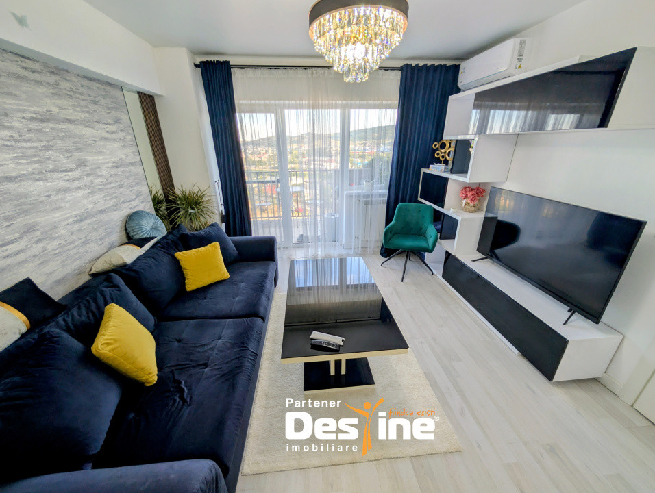 Apartament 2 camere decomandat de 56 mp, mobilat și utilat premium, baie cu geam