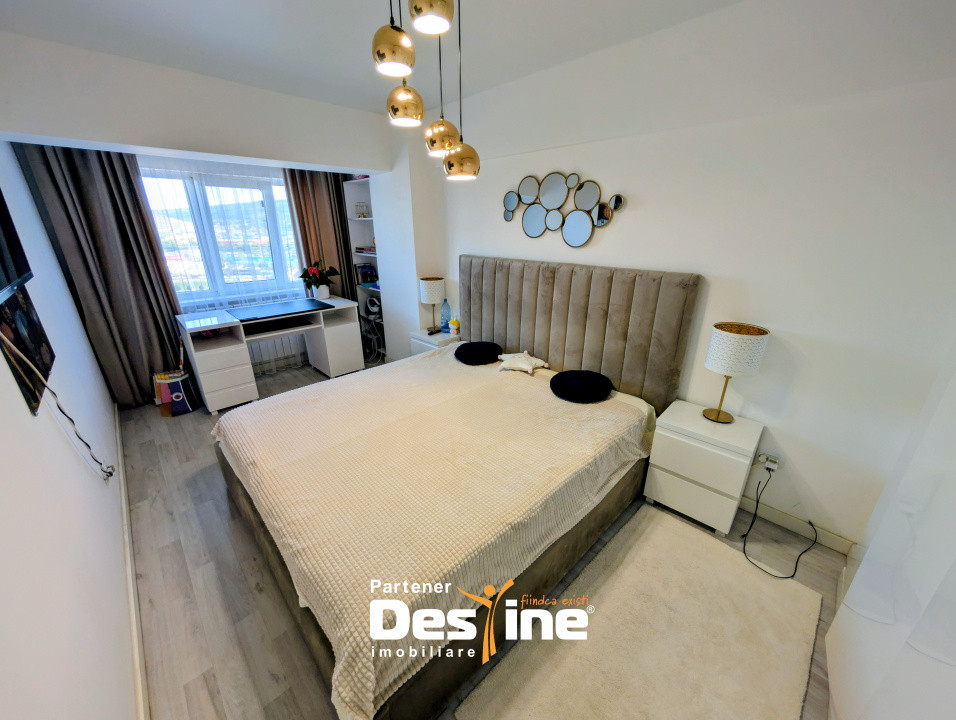 Apartament 2 camere decomandat de 56 mp, mobilat și utilat premium, baie cu geam