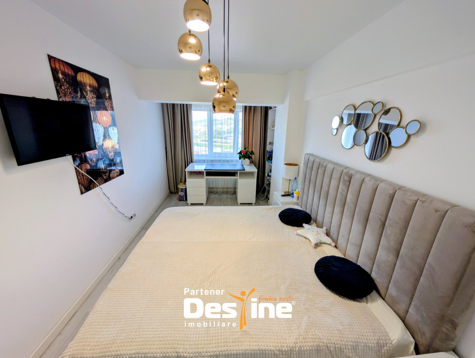 Apartament 2 camere decomandat de 56 mp, mobilat și utilat premium, baie cu geam