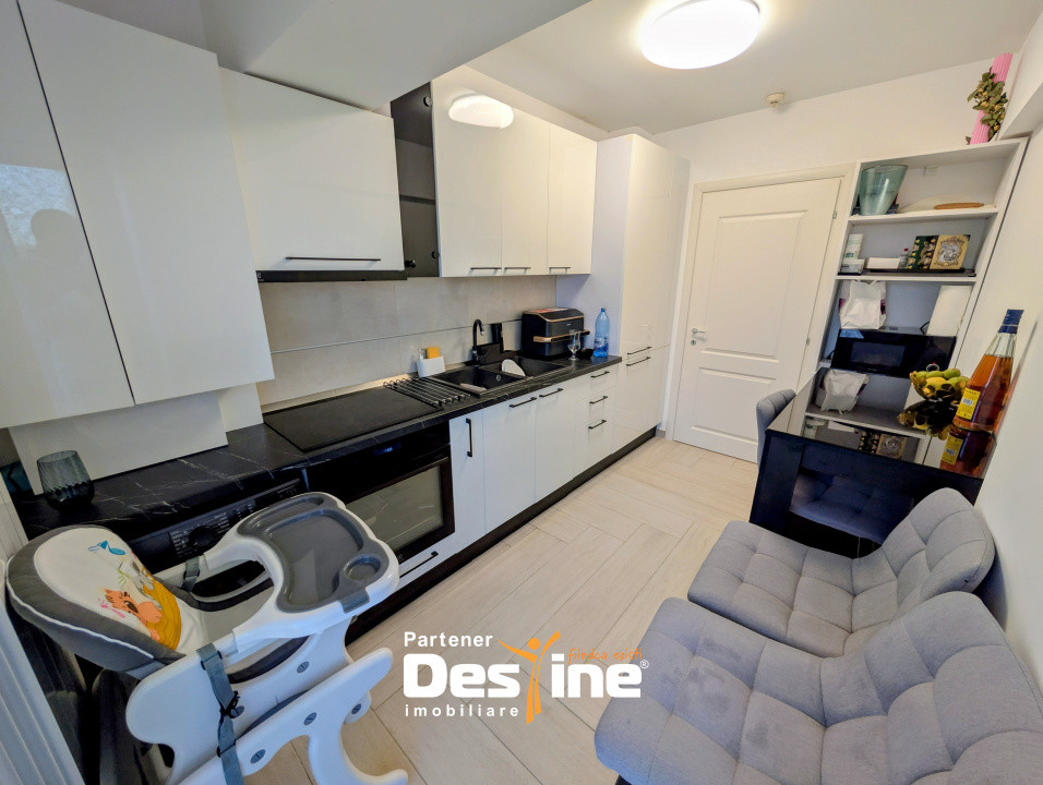 Apartament 2 camere decomandat de 56 mp, mobilat și utilat premium, baie cu geam