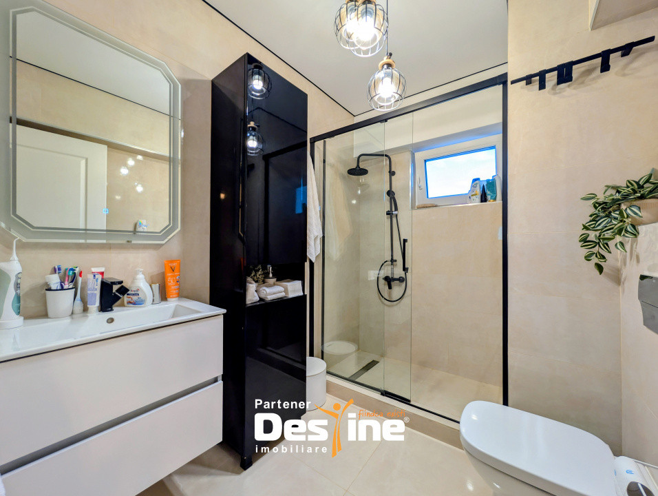 Apartament 2 camere decomandat de 56 mp, mobilat și utilat premium, baie cu geam