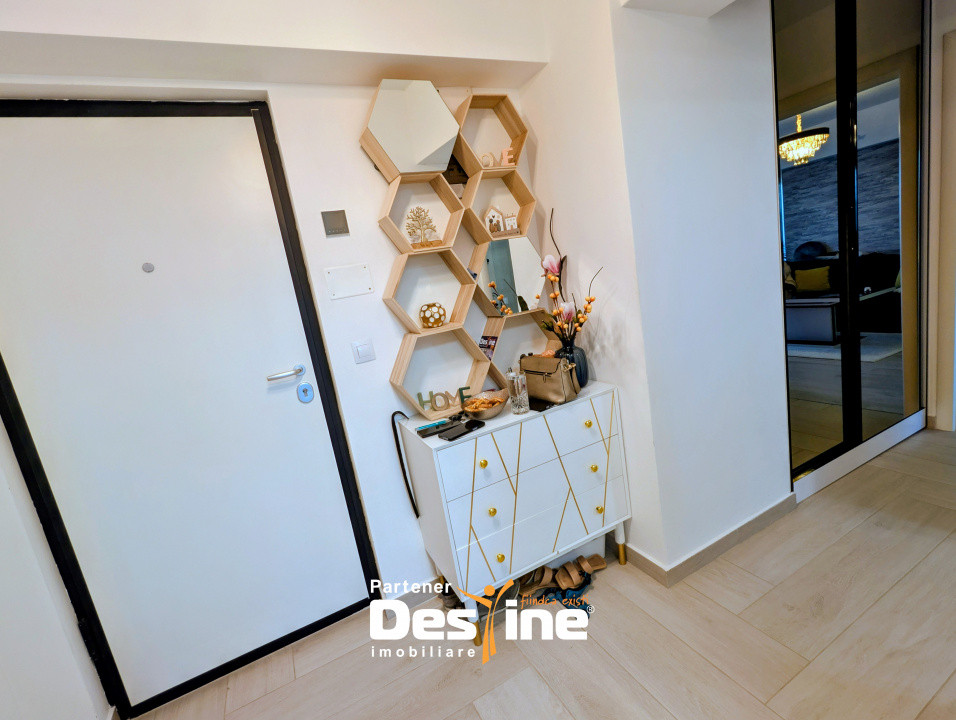 Apartament 2 camere decomandat de 56 mp, mobilat și utilat premium, baie cu geam