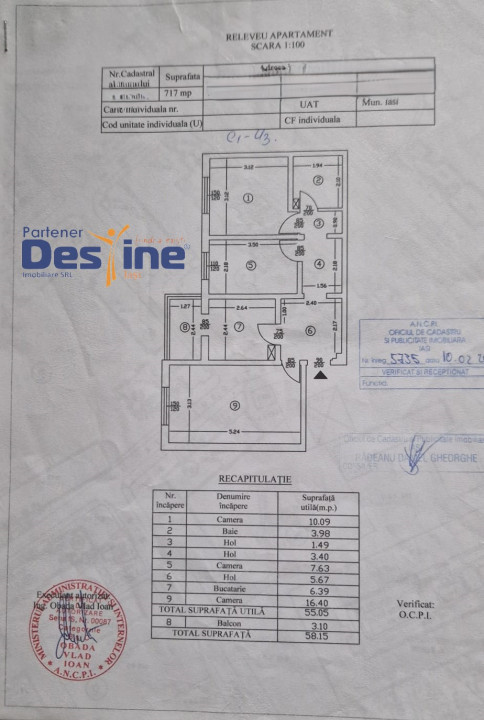 Apartament 3 camere decomandat 58 MP - Nicolina 1
