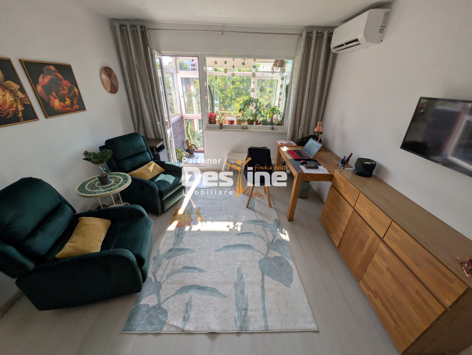 Ocazie - Apartament 2 camere 51 mp mobilat și utilat, cu balcon, curat Podu Ros 