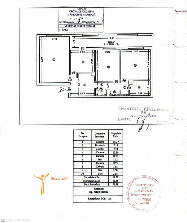 Aleea Tudor Neculai, CUG - Apartament 3 camere DECOMANDAT 76.38 mp