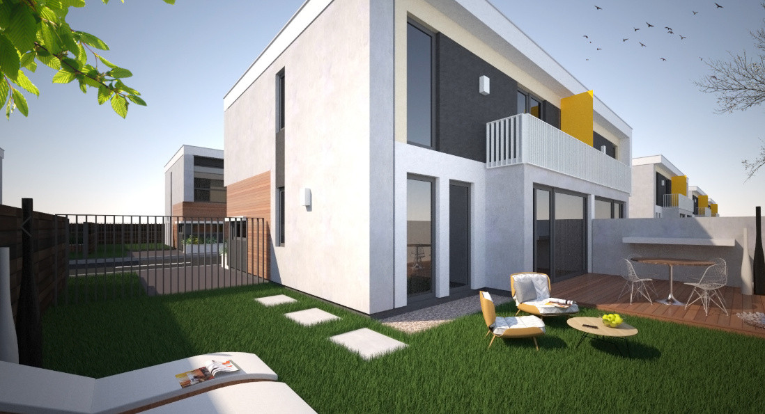 Vilă tip duplex, 4 camere, 102 mp + curte individuală, Bartolomeu