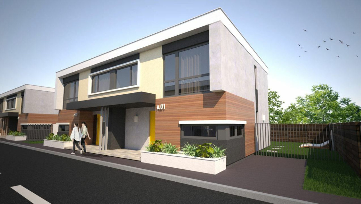 Vilă tip duplex, 4 camere, 102 mp + curte individuală, Bartolomeu