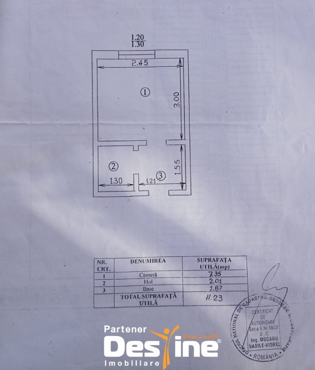 Tătărași Ciric - Garsonieră 11,23 mp zonă liniștită, aproape de transport