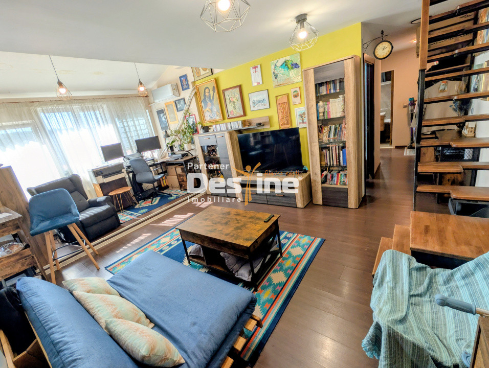 Apartament 4 camere 2 băi tip mansardă 78 mp mobilat utilat - Alexandru cel Bun
